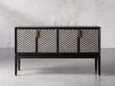 Fishscale Bone Inlay Bar Cabinet Black 1